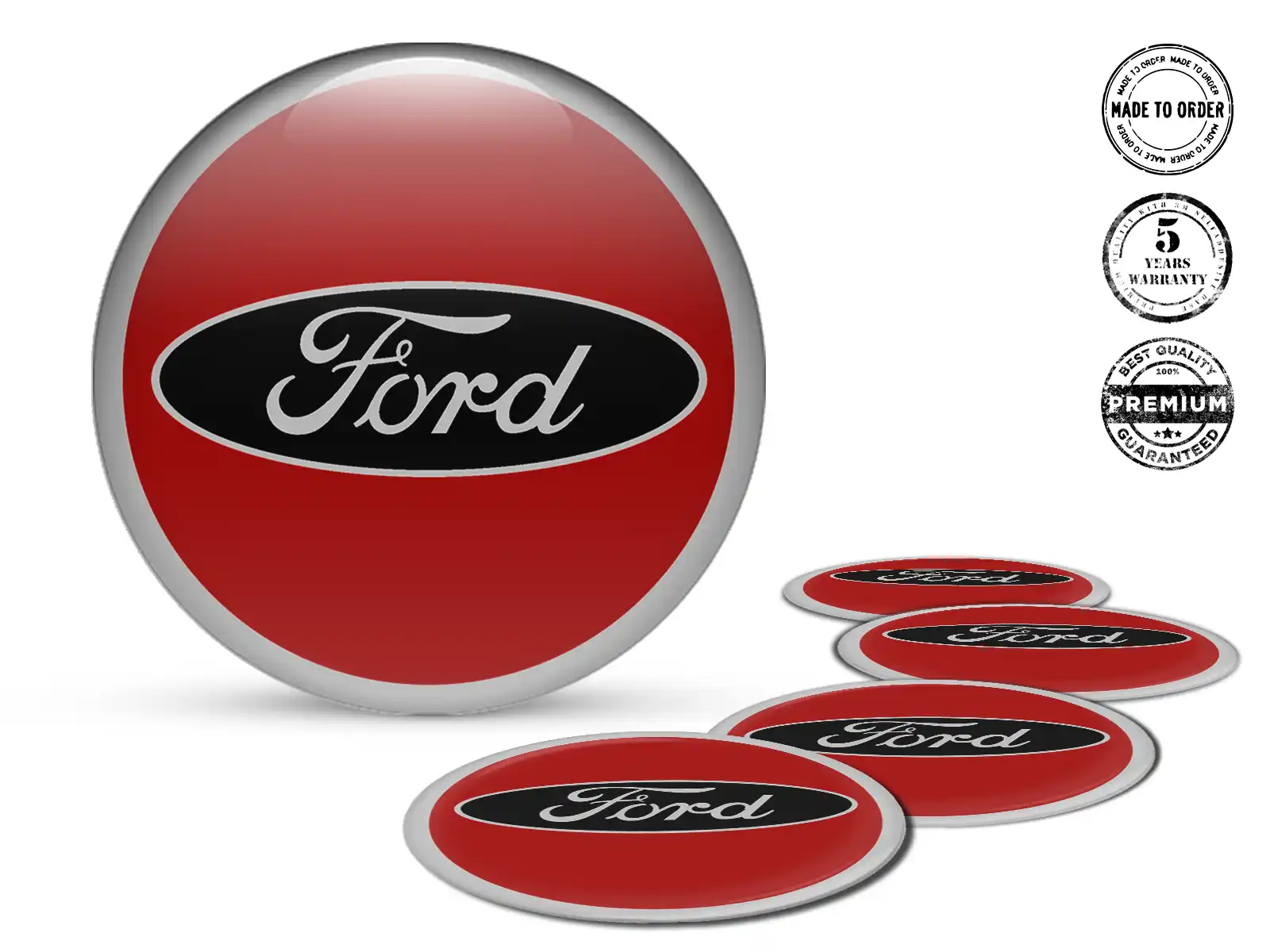 Ford Pegatinas de Rueda Estilo Emblemas de Cúpula Premium